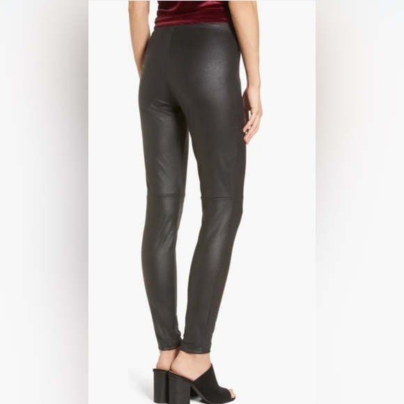 Trouvé Black Faux MidRise Lightly Texture Moto Inspo Leather Leggings 80s Punk M - Picture 2 of 14